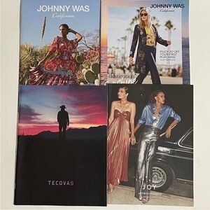 Set/4 JOHNNY WAS ANTHROPOLOGIE TECOVAS Brand Catalogs